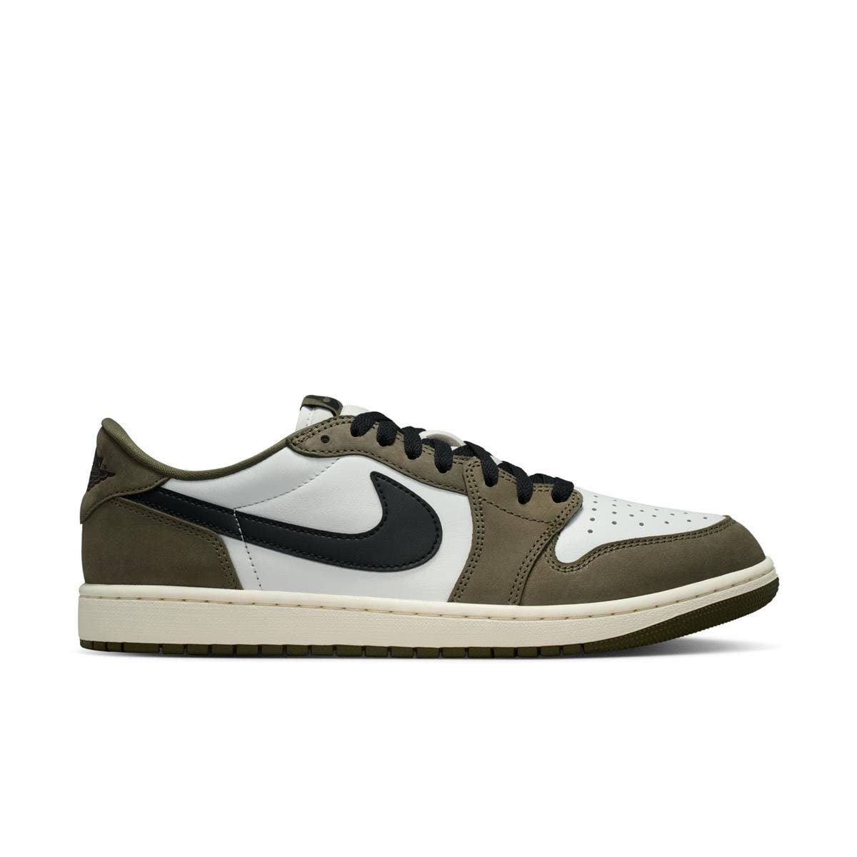 کتونی جردن وان ساق کوتاه زیتونی Jordan 1 Low OG Medium Olive HQ6998-200
