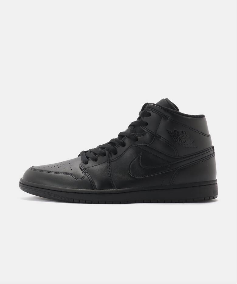 کتونی جردن وان تریپل بلک   Jordan 1 Mid Triple Black 554724-093