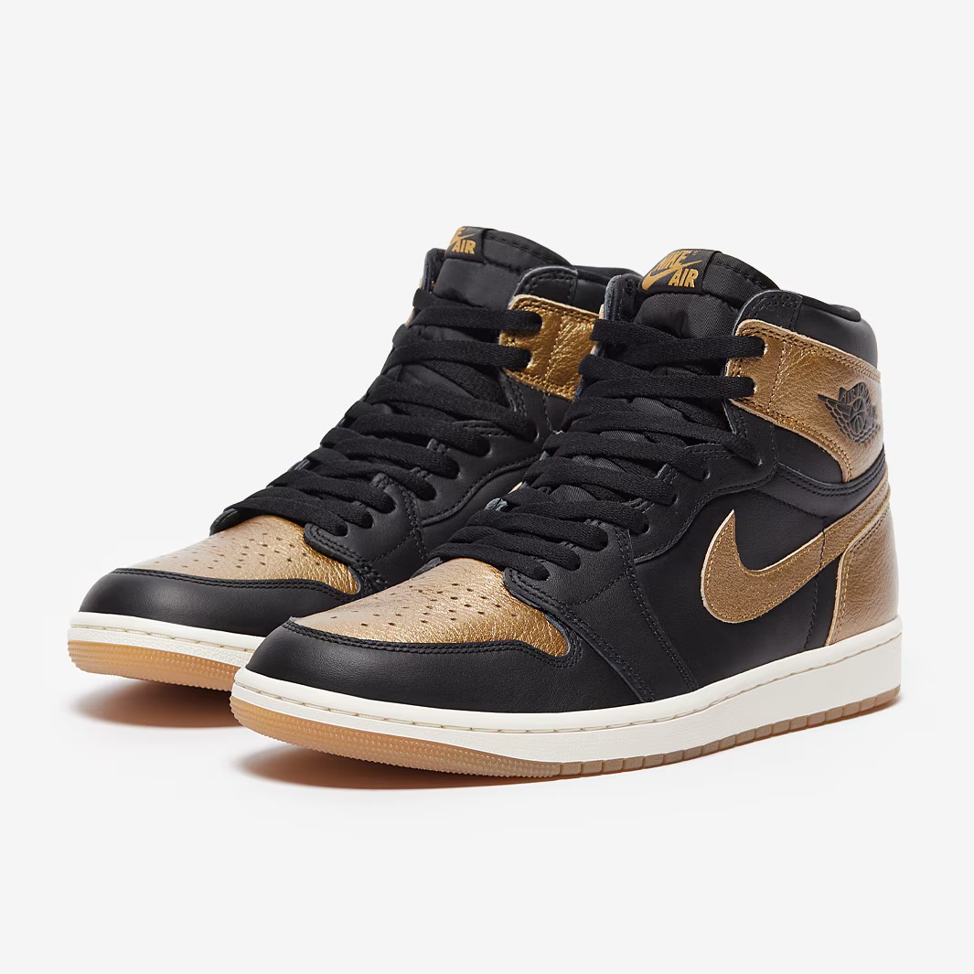 کتونی جردن وان ساق بلند  Jordan 1 Hi OG Metallic Gold DZ5485-0711