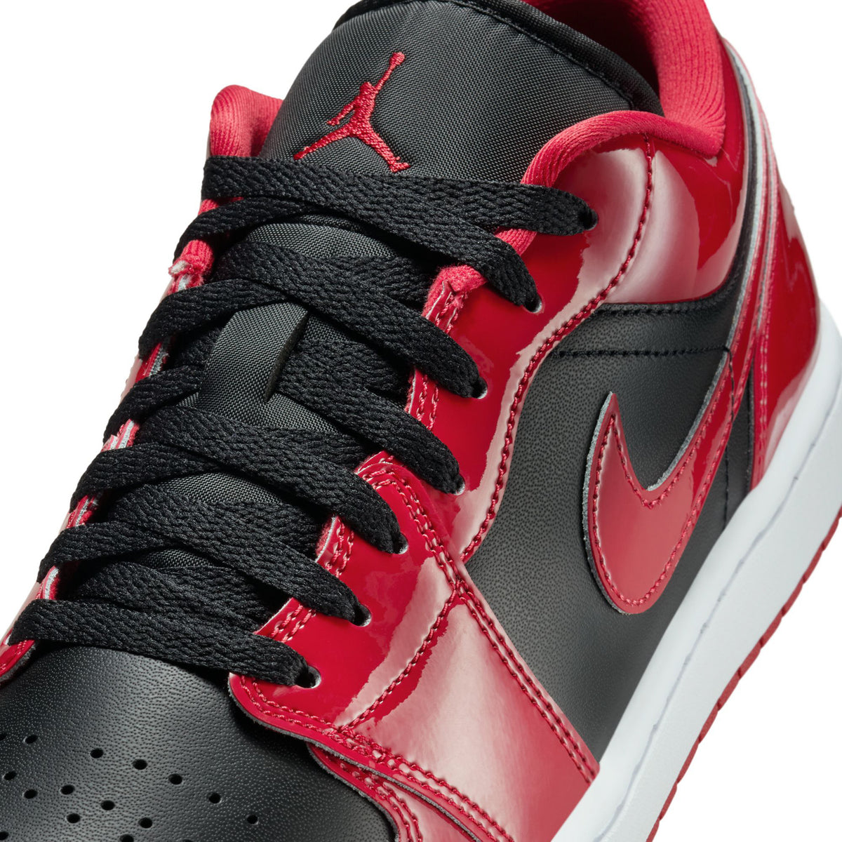 کتونی جردن 1 براق برد   Jordan 1 Low Patent Bred   HV4089-0066